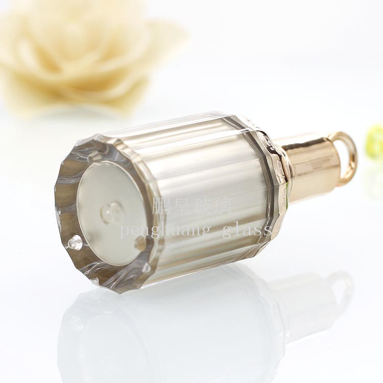 15ml多棱面雙層亞克力優(yōu)質(zhì)高檔甲油膠瓶  美甲甲油膠瓶