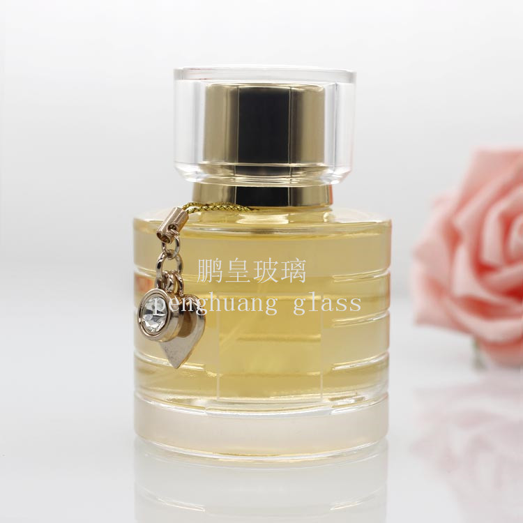 50ml圓柱形隔條香水瓶配亞克力蓋子