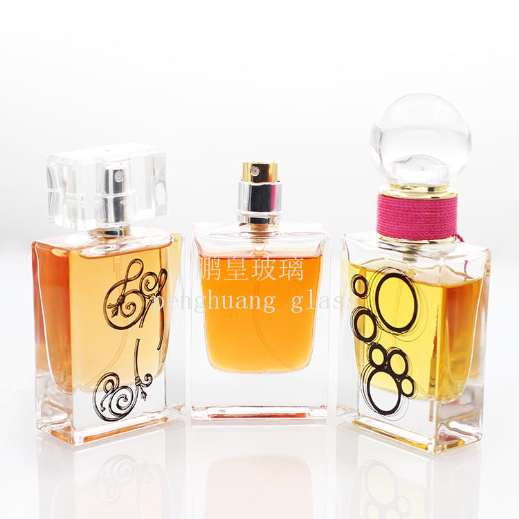 50ml經(jīng)典方形香水瓶配亞克力蓋子