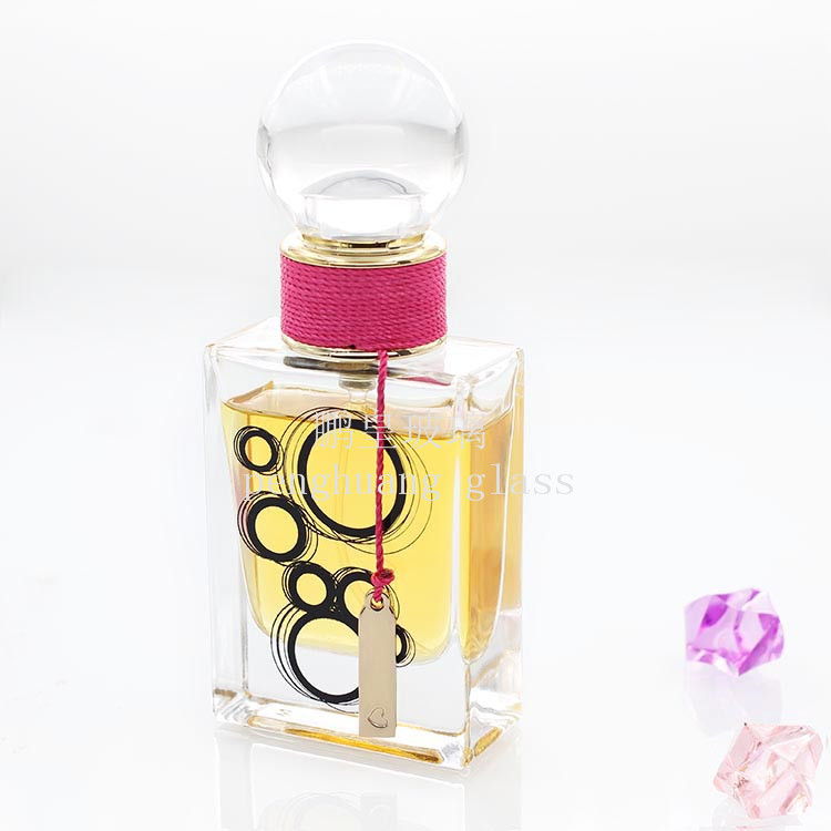 50ml經(jīng)典方形香水瓶配亞克力蓋子
