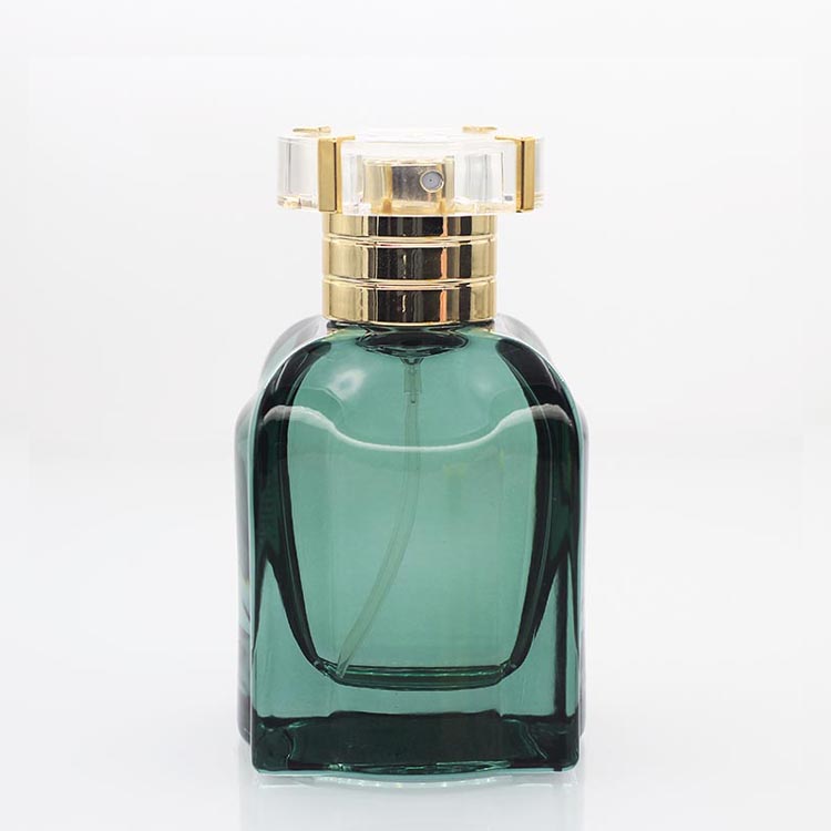 50ml 新款香水瓶噴涂顏色波浪方形香水瓶 配亞克力蓋子 配套出廠