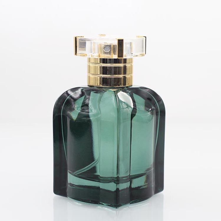 50ml 新款香水瓶噴涂顏色波浪方形香水瓶 配亞克力蓋子 配套出廠