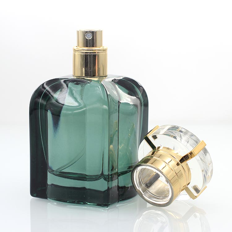 50ml 新款香水瓶噴涂顏色波浪方形香水瓶 配亞克力蓋子 配套出廠