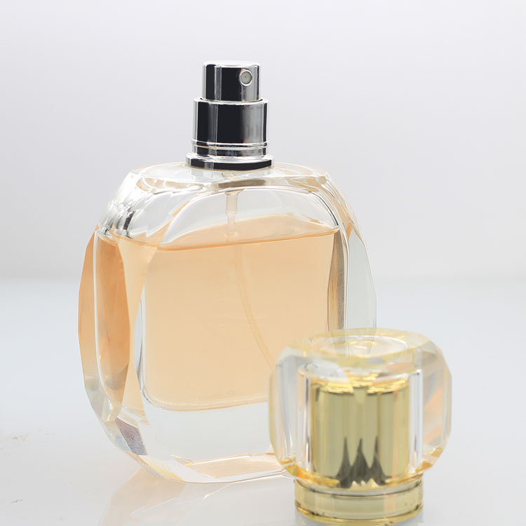 50ml 優質高透晶質料拋光香水瓶 水晶切面 配套高檔水晶蓋子沙林蓋子
