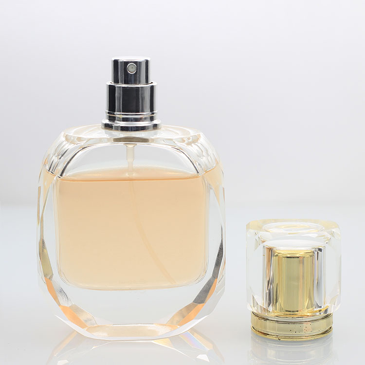 50ml 優質高透晶質料拋光香水瓶 水晶切面 配套高檔水晶蓋子沙林蓋子