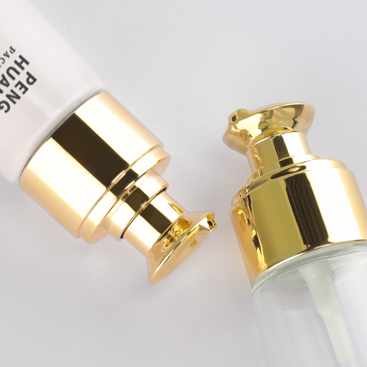 批發30ml按壓泵粉底液瓶 厚底玻璃隔離霜乳液瓶 妝前乳粉底包材瓶