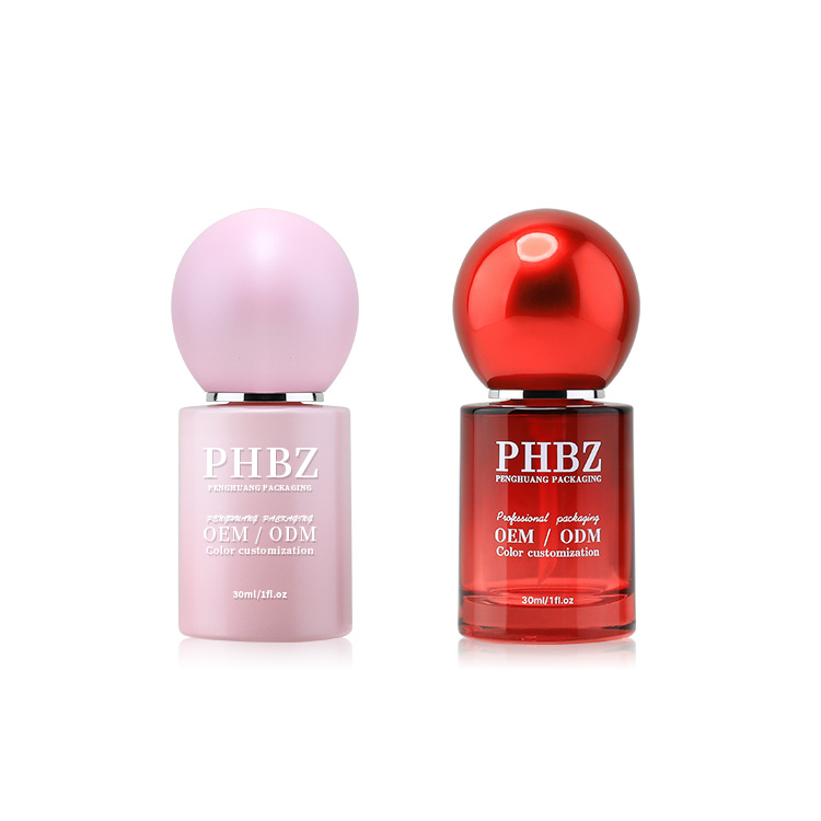 30ml護膚乳液瓶圓球蓋粉底液瓶玻璃厚底粉底瓶隔離BB霜瓶包材批發