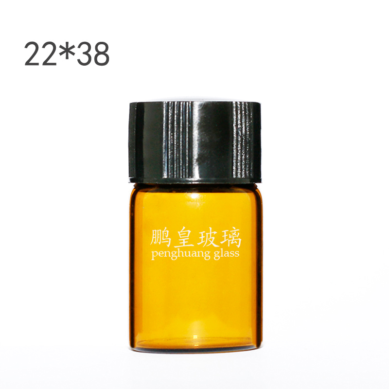 8ｍｌ 螺口茶色拉管瓶配豎條紋塑料蓋子