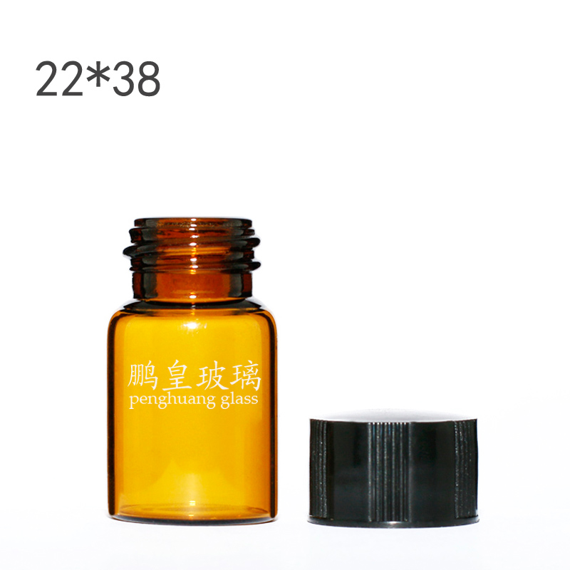 8ｍｌ 螺口茶色拉管瓶配豎條紋塑料蓋子