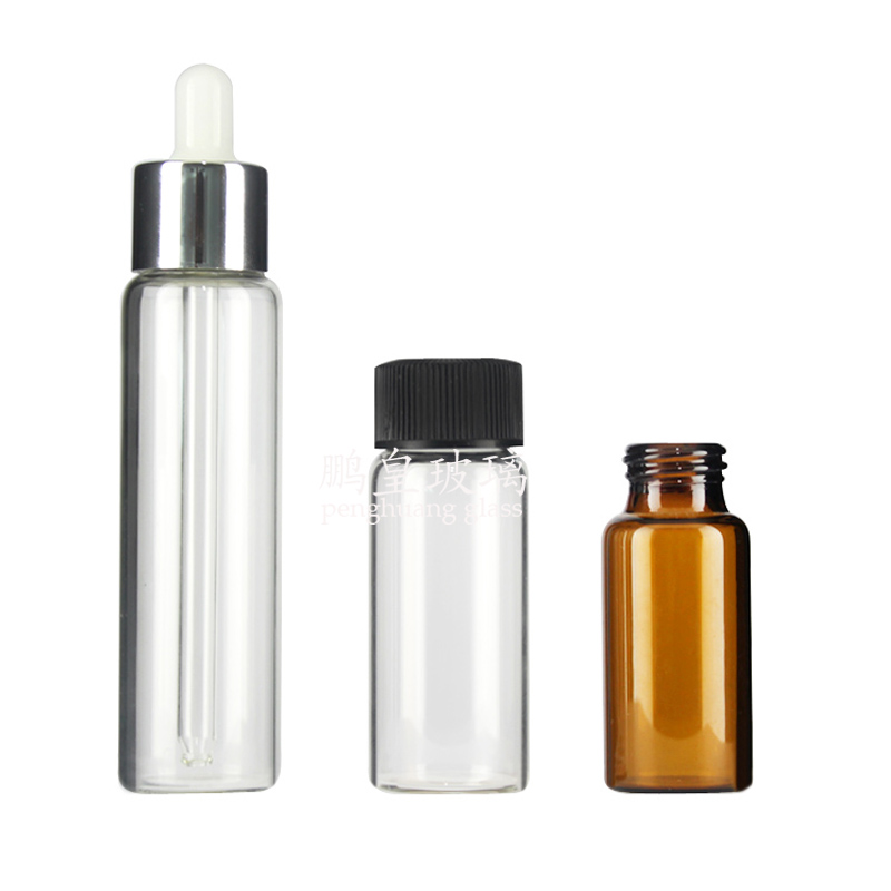 30ml 螺口透明管制配黑色塑料蓋