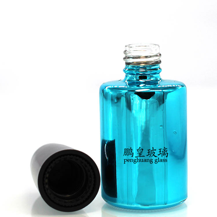 N-212藍色電鍍甲油膠瓶