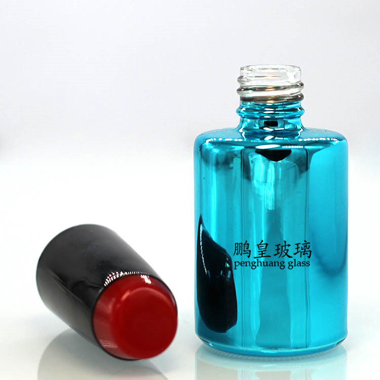 N-212藍色電鍍甲油膠瓶