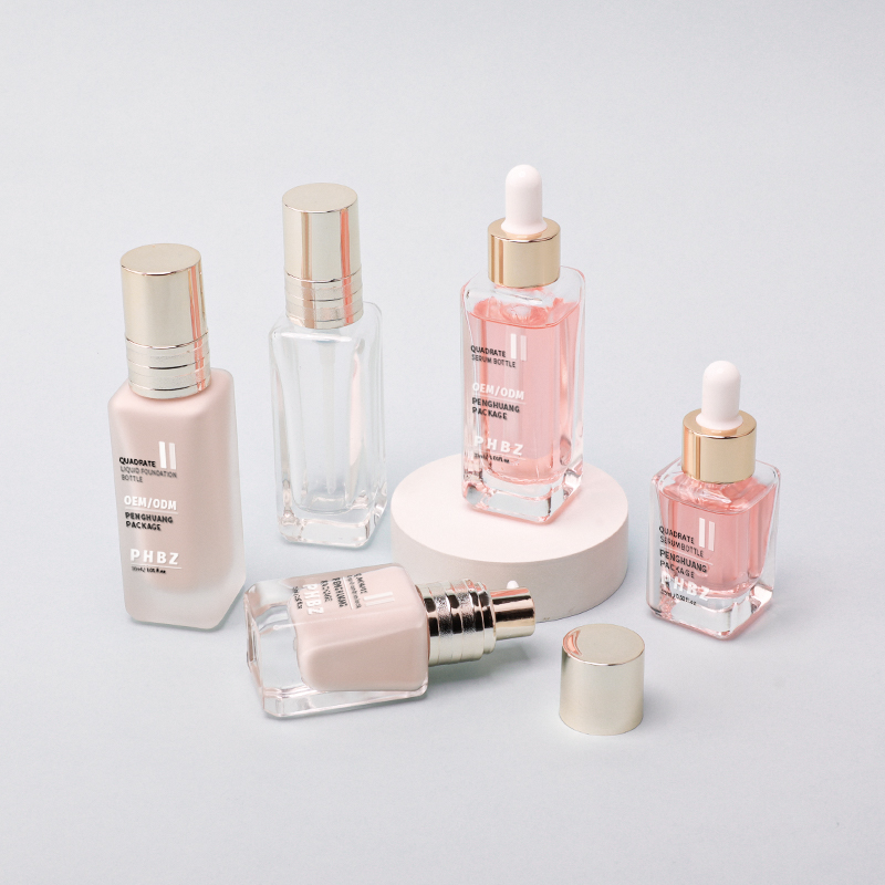 15ml粉底液分装瓶化妆品小样精华液滴管瓶透明方形精油瓶
