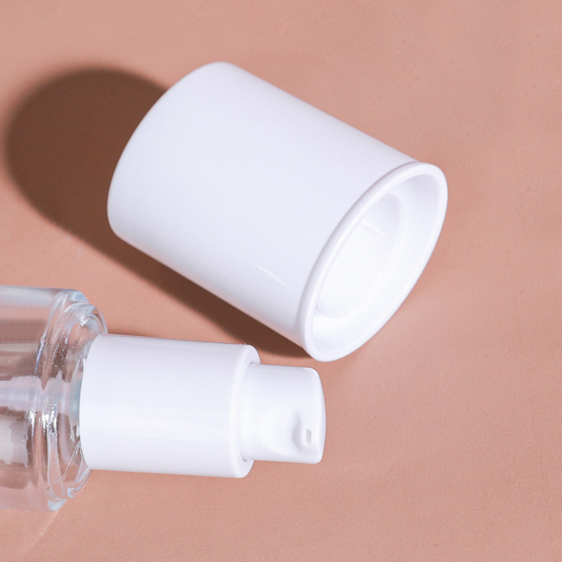 30ml粉底液瓶扁圆BB霜妆前乳按压玻璃瓶透明精华乳液空瓶包材批发