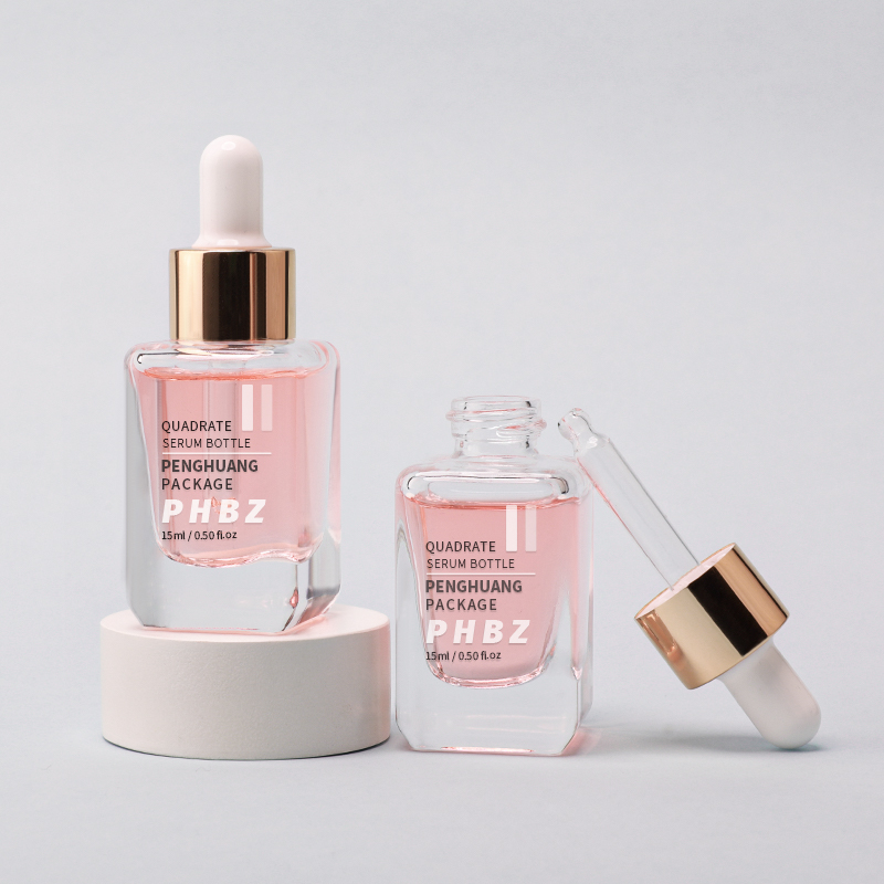 15ml粉底液分装瓶化妆品小样精华液滴管瓶透明方形精油瓶