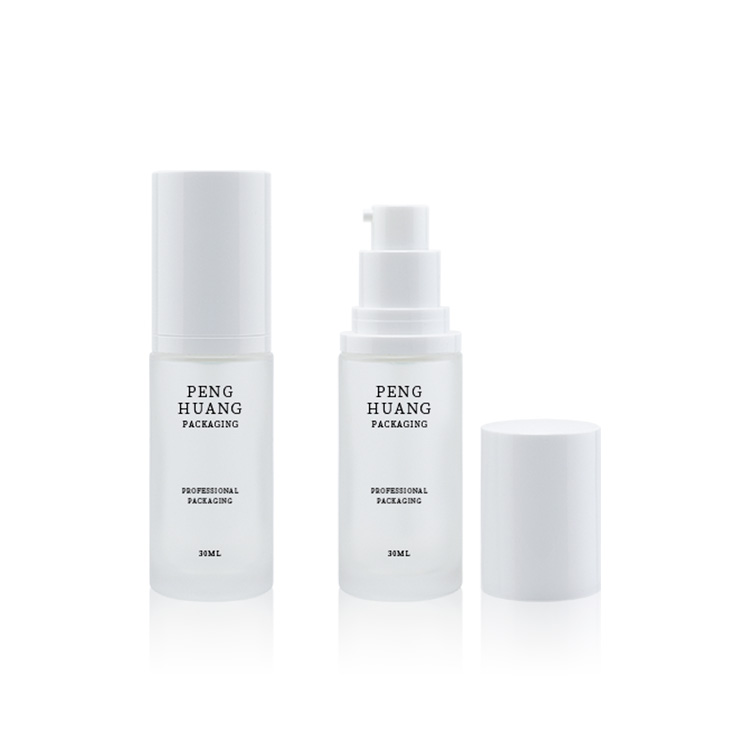 30ml方形粉底液瓶按壓泵玻璃乳液瓶BB霜瓶子粉底液瓶包材廠家定制