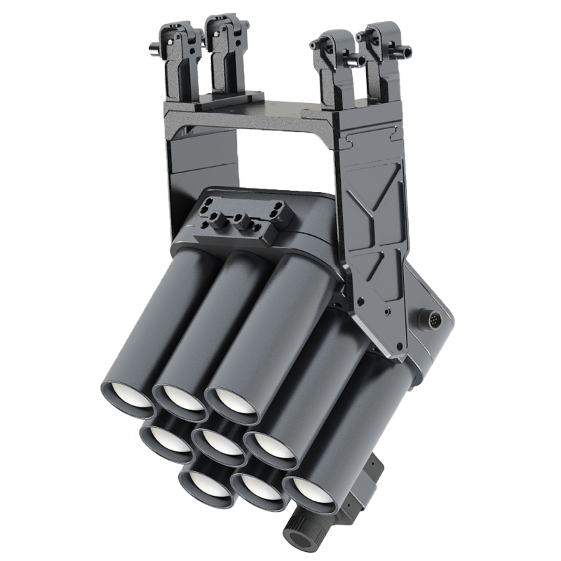 无人机 38mm发射器（9发） 部队演练无人机挂载发射器