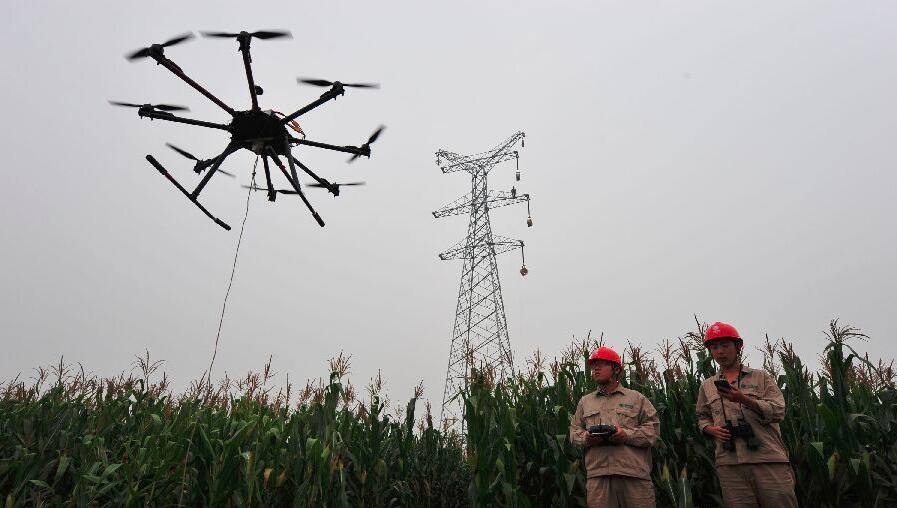 无人机电力架线