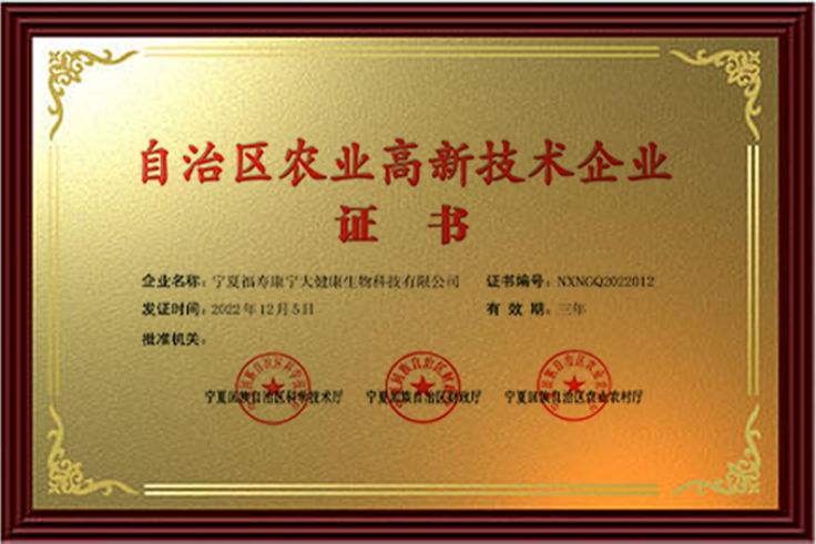 自治区高新技术企业