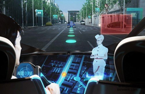 汽车戴上了GOOGLE GLASS，HUD