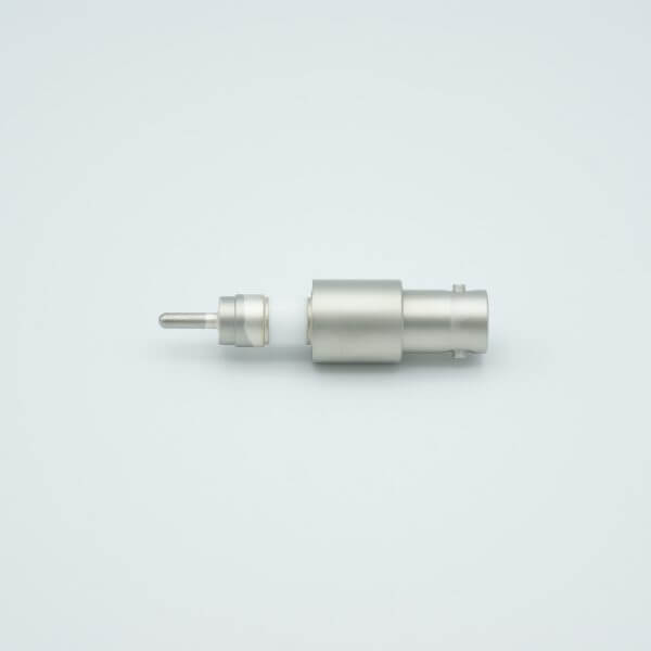 SHV-5 同轴馈通件，1 针，接地屏蔽，裸露绝缘体，0.495“ 直径 SS 焊接适配器