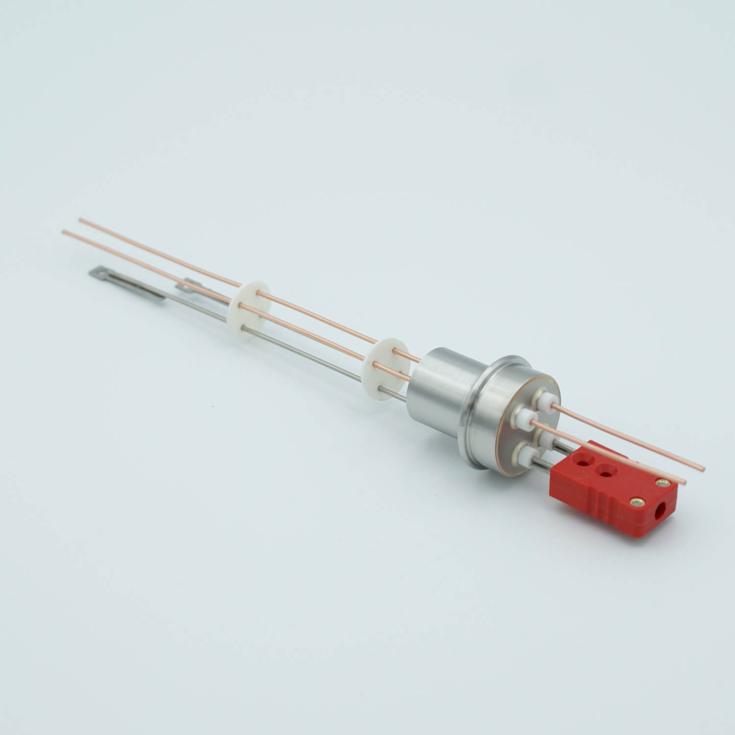 热电偶电源馈通件，1 对 C 型，带微型 TC 连接器，1000 伏，15 安培，2 针，0.75“ 直径不锈钢焊接适配器