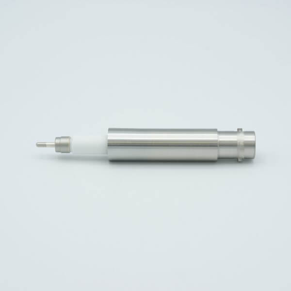 SHV-20 同轴馈通件，1 针，接地屏蔽，裸露绝缘体，0.62“ 直径 SS 焊接适配器