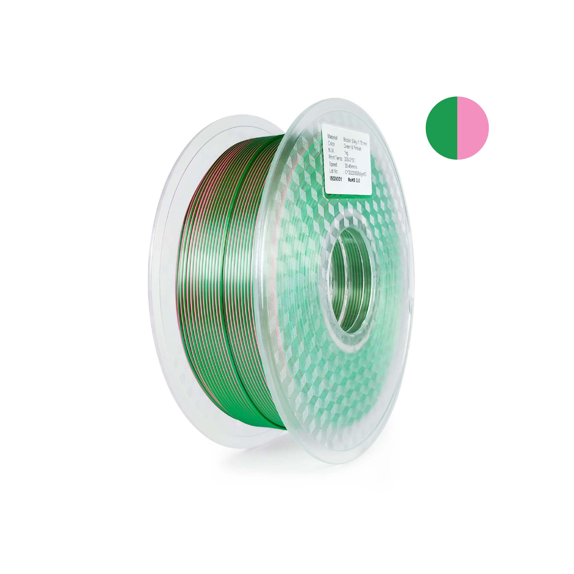 Bicolor Silky（Green + Pinkish）