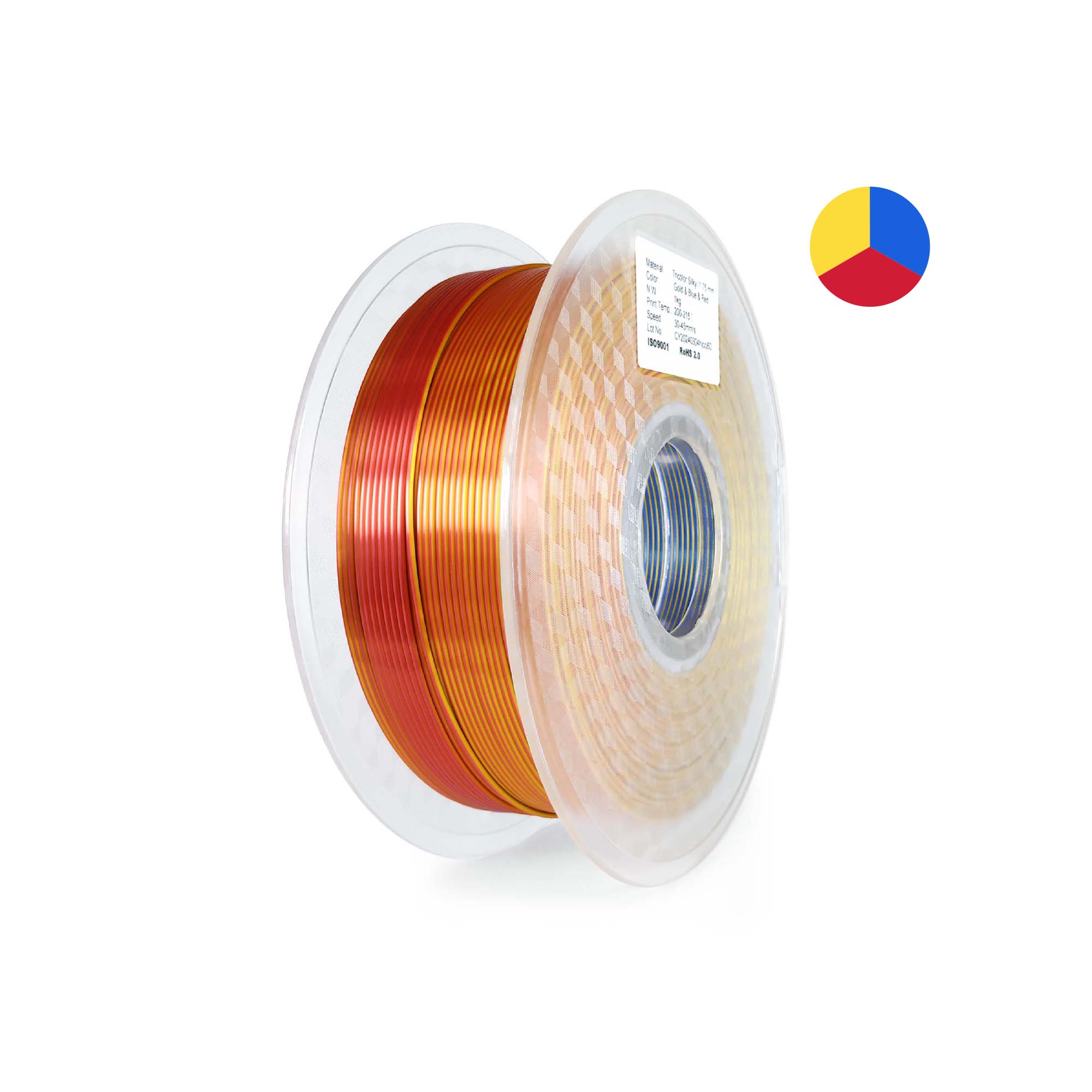 Tricolor Silky（Gold+Blue+Red）