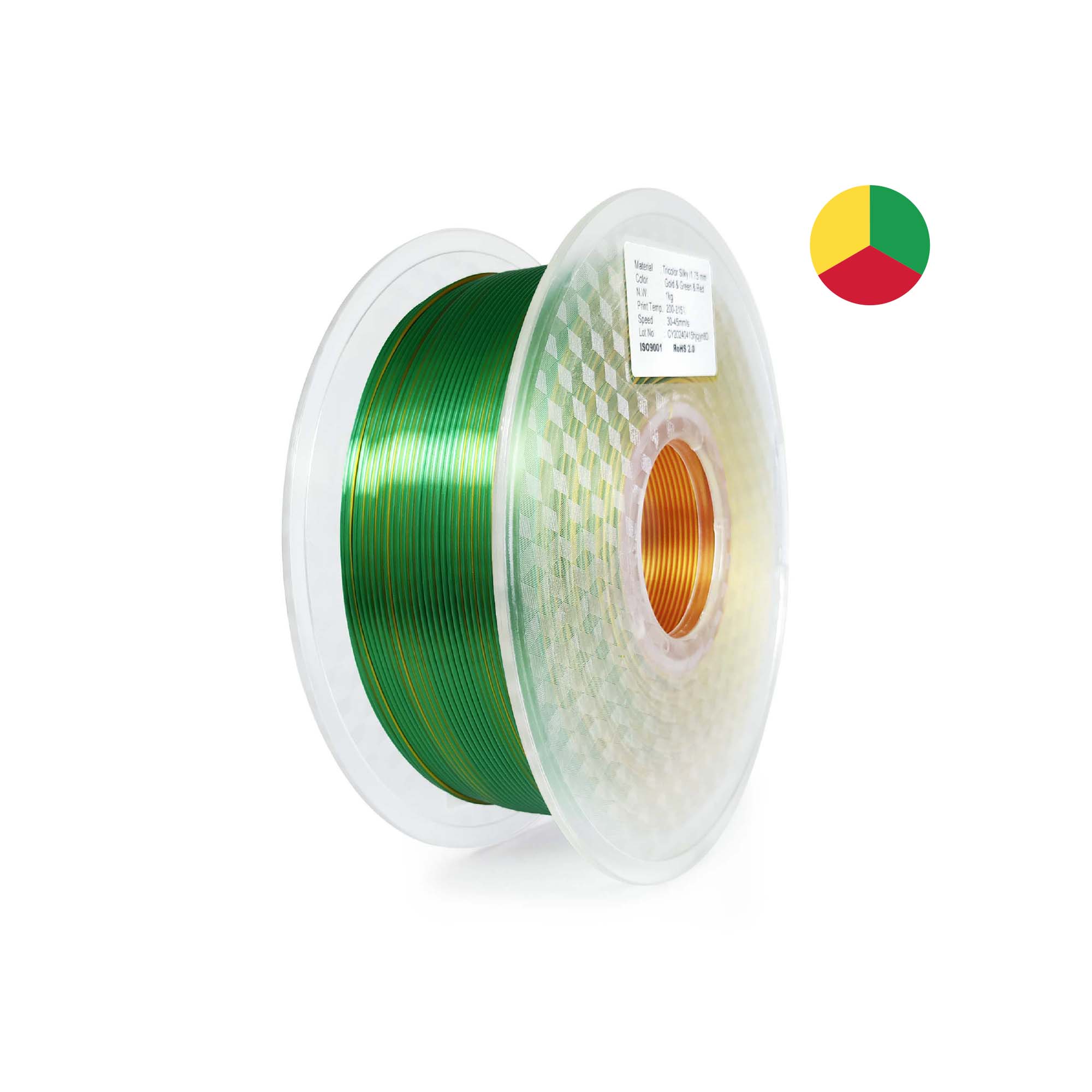Tricolor Silky（Gold+Green+Red）