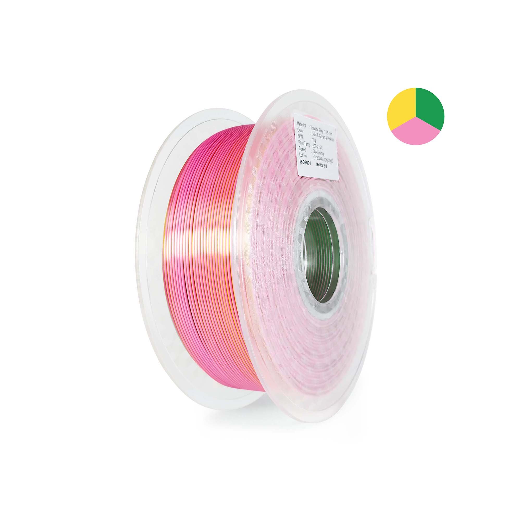 Tricolor Silky（Gold+Green+Pinkish）