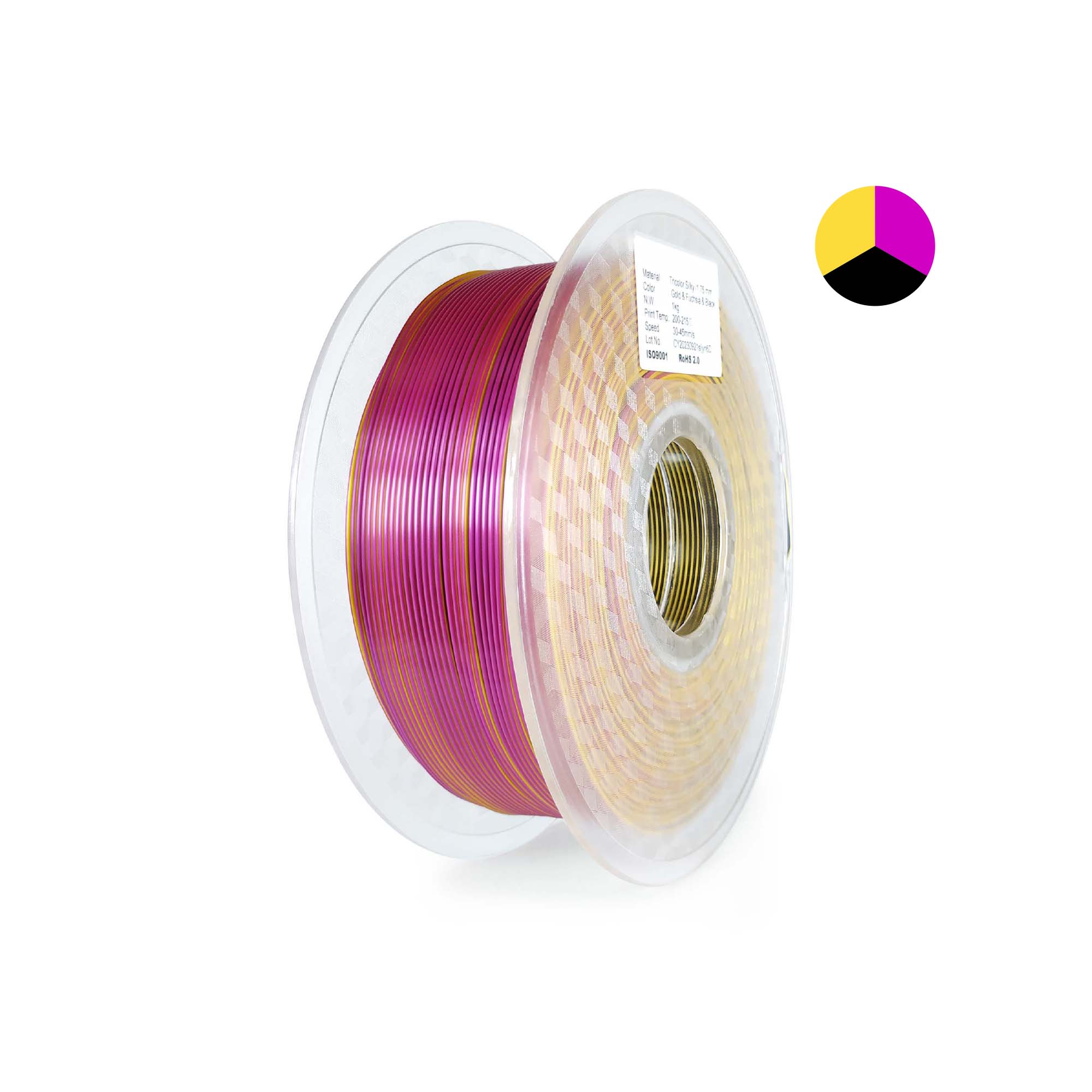 Tricolor Silky（Gold+Fuchsia+Black）