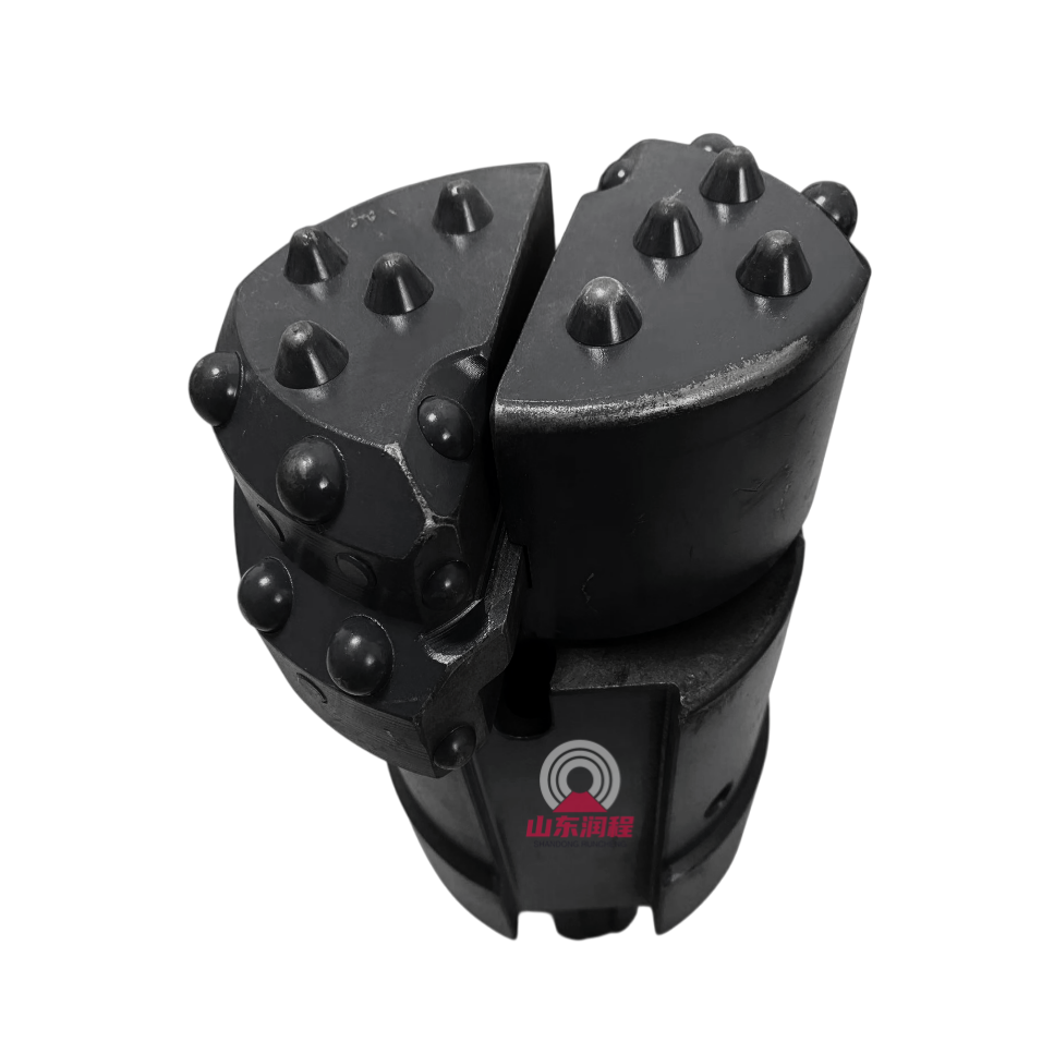 168两翼甩块偏心跟管钻具