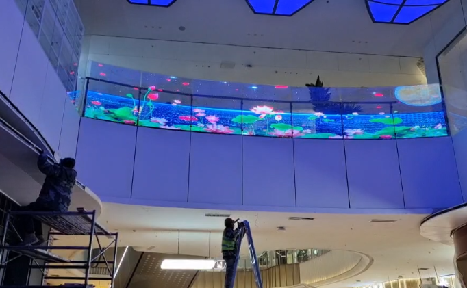 长春远大购物中心P8晶膜屏光电护栏