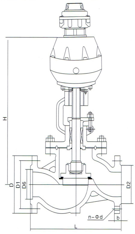 气动截止阀-尺寸图