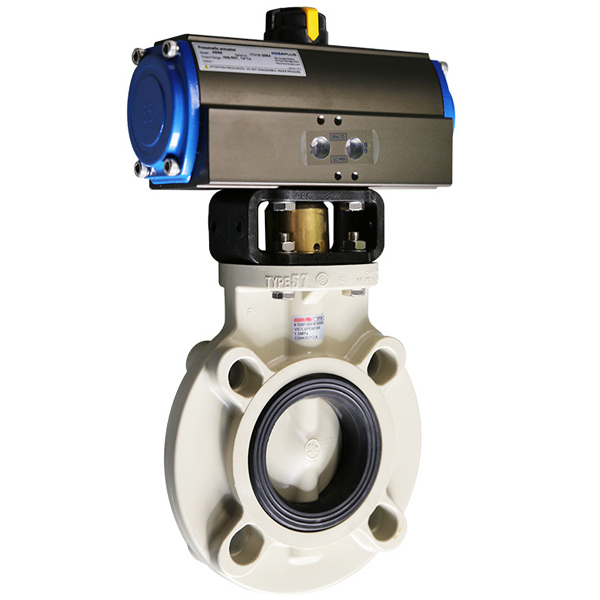 气动PP蝶阀-塑料蝶阀-PP-ZGJD