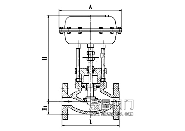 气动切断阀_尺寸图