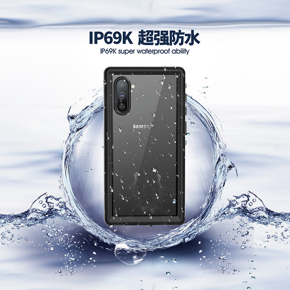 2019小圆点款三星盖乐世NOTE10透明后盖手机防水保护套