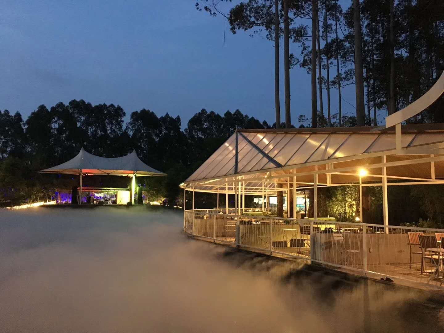 心花怒放花园餐厅雾森造景系统