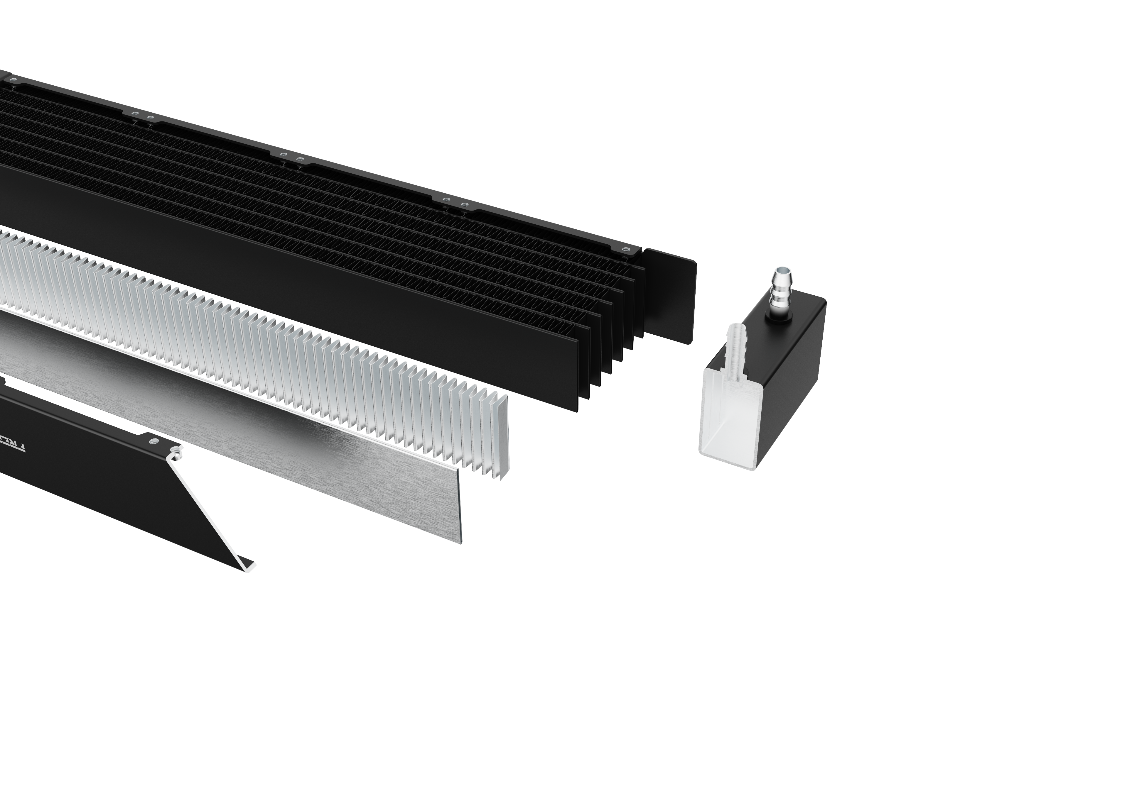 FREEZEMOD服务器2U水冷散热器5风扇位SR-LP32-400宝塔铝排加厚8CM