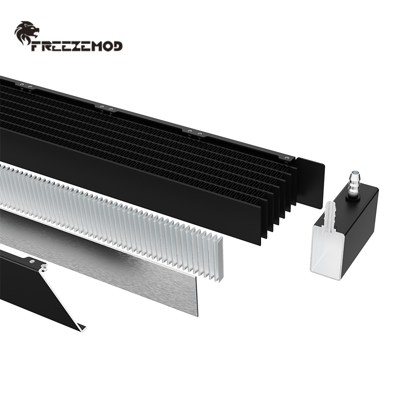 FREEZEMOD服务器2U水冷散热器4风扇位SR-LP32-320宝塔铝排加厚8CM