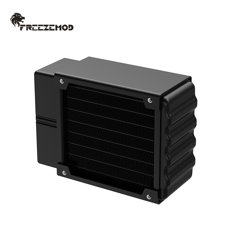 FREEZEMOD小型水冷散热器SR-80SLG14L螺纹口双层铝散热排无人机