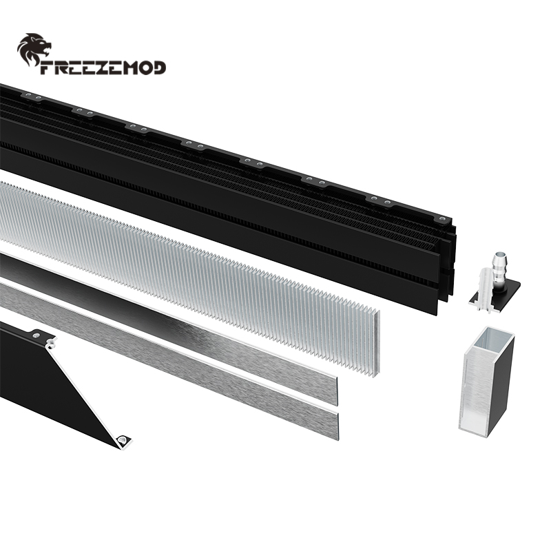 FREEZEMOD服务器水冷散热器7风扇位SR-LP40-40X7F75宝塔厚铝排4CM