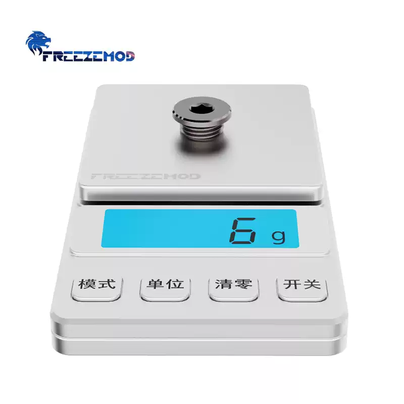 FREEZEMOD电脑水冷超薄止水堵头HDT-LLJ外牙1/4内六角固定总厚8mm