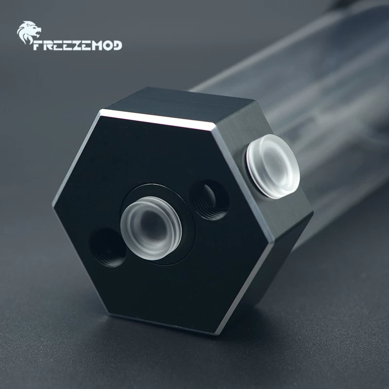 FREEZEMOD亚克力透明光面堵头HDT-PM2光面手拧型止水锁头