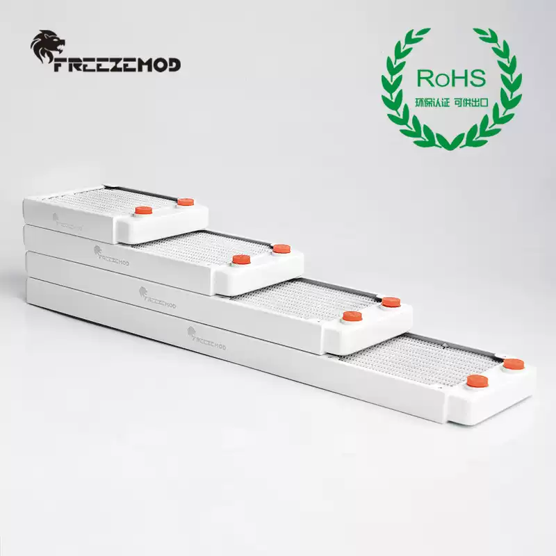 FREEZEMOD电脑水冷TSRP-WP360铜散热排烤漆白色ROHS认证紫铜翅片