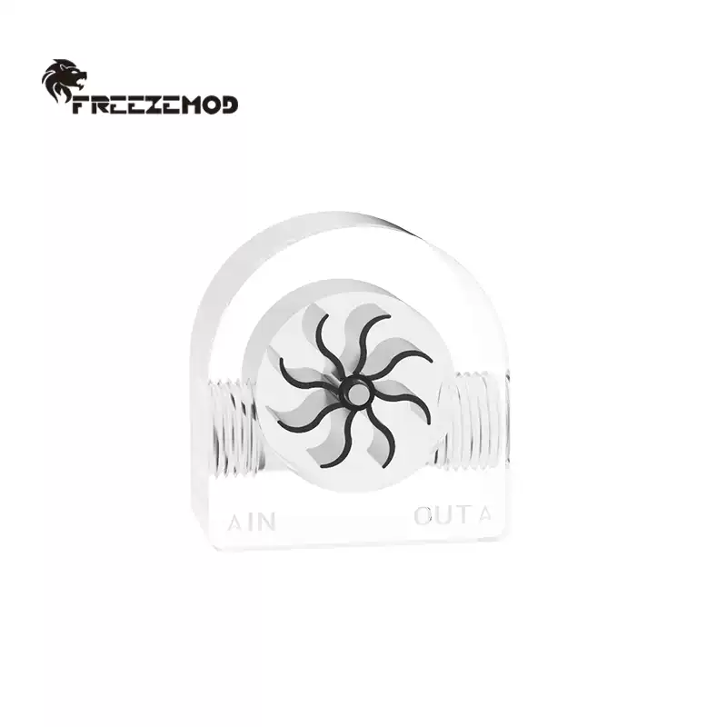 FREEZEMOD水流计LSJ-PM2A电脑水冷半圆流速器1.29克轻薄型叶轮