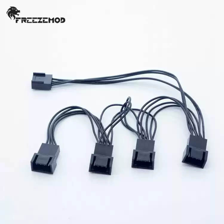 FREEZEMOD电脑机箱灯水冷头灯分接线RGB-2F多路控制12V七彩RGB