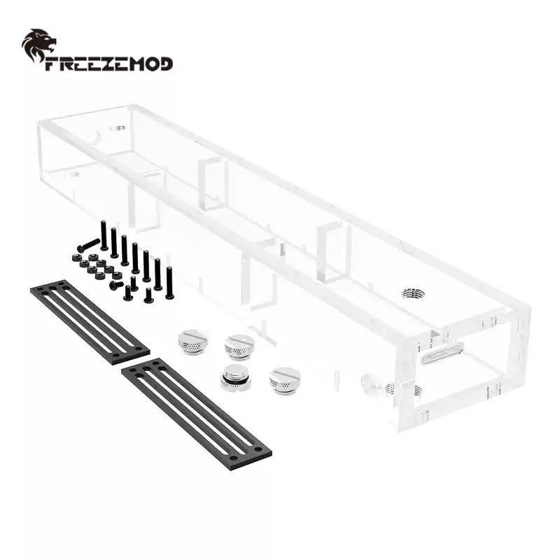 FREEZEMOD工业水冷水箱亚克力透明S-H-SX大容量10mm厚1000ml多孔
