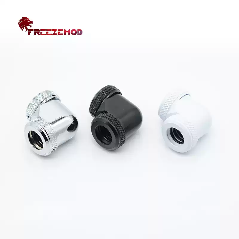 FREEZEMOD电脑水冷硬管90度快拧HYGKN-T12直角对接12MM硬管手拧座